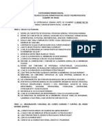 Fisiologia Cuestionario Primer Parcial