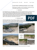 Acoustics of Ancient Greek and Roman Theatres in Use Today