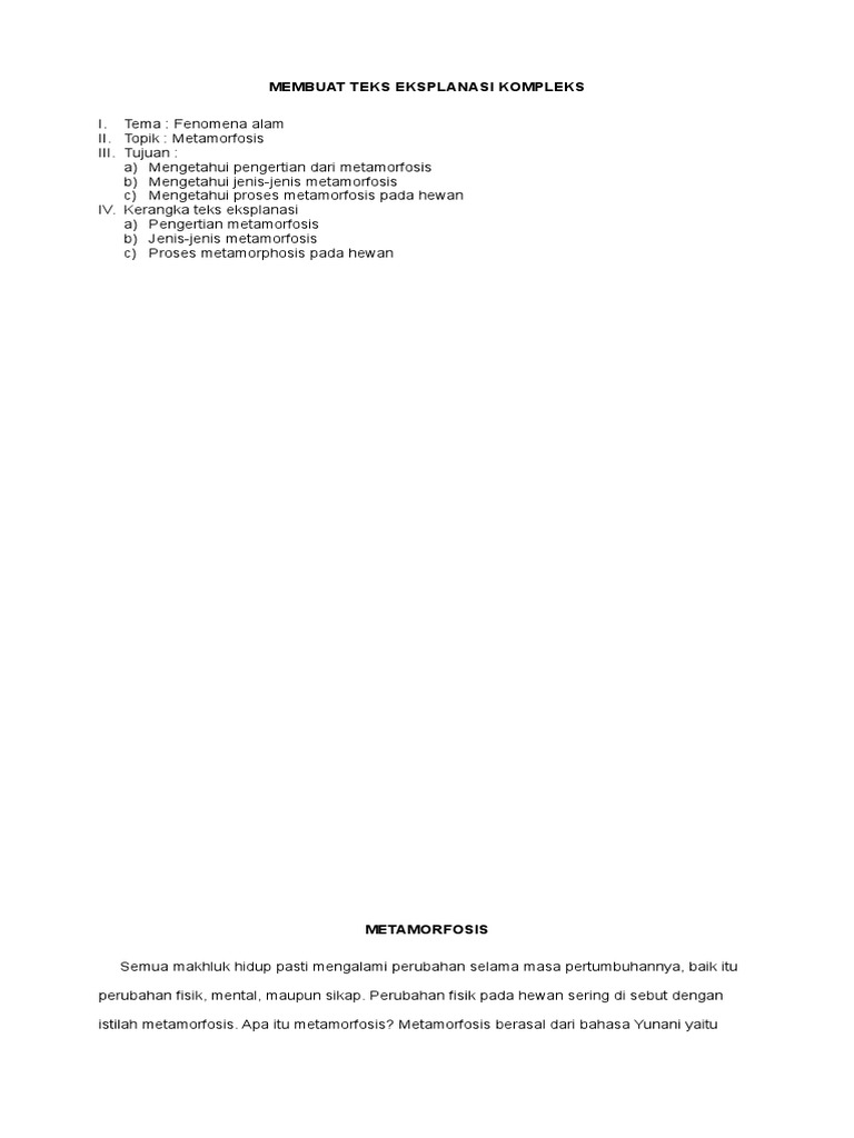 Membuat Teks Eksplanasi Kompleks
