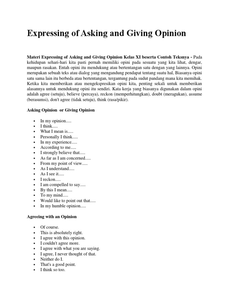 Soal Agreement And Disagreement Kelas 11 Bakti Soal