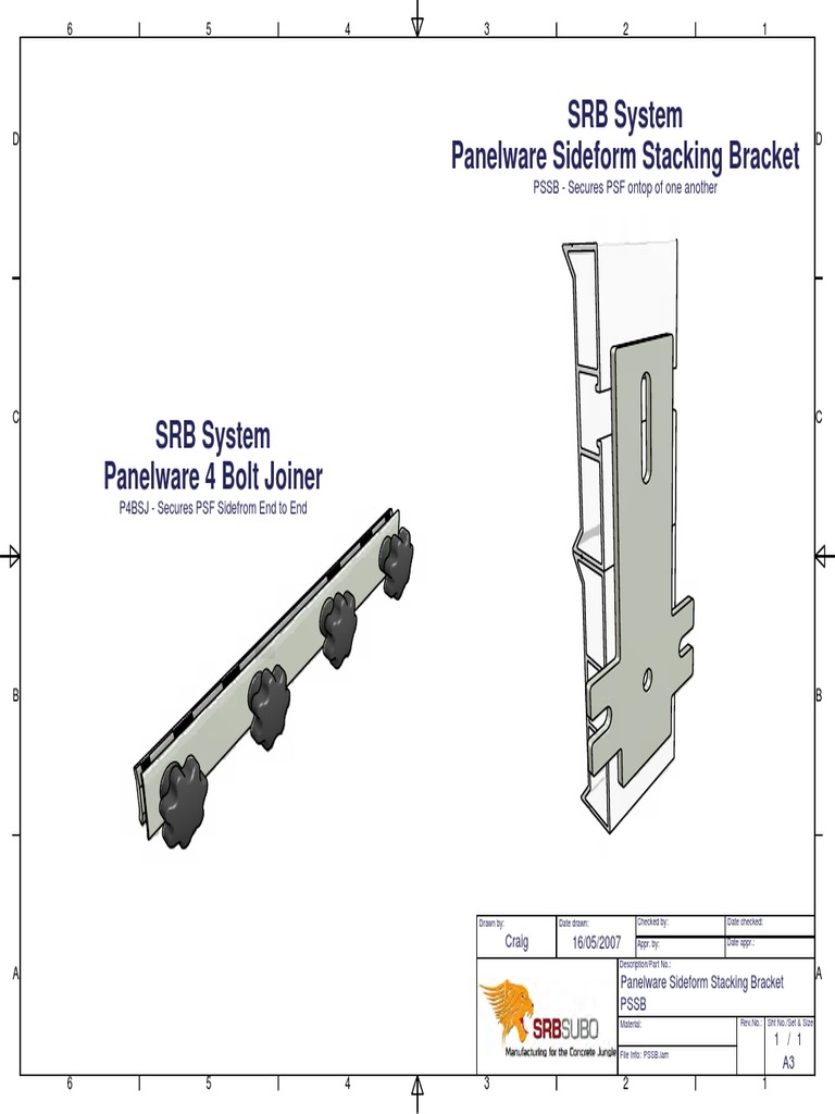 Panelware Sideform Bracket Details | PDF
