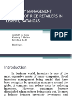 Inventory Management Control of Rice Retailers in Lemery