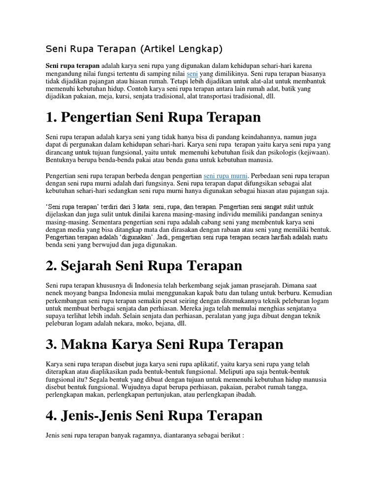 Seni Rupa Terapan