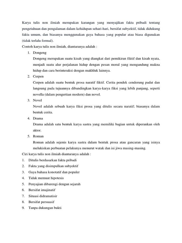 Contoh Teks Non Akademik - yearsbelajarsoal