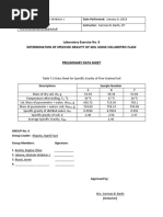 Laboratory Exercise No. 6 Determination of Specifdic Gravity of Soil Using Volumetric Flask