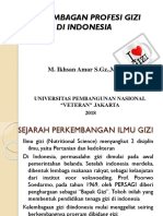 Sejarah Profesi GIZI