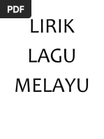 Lirik Lagu Melayu