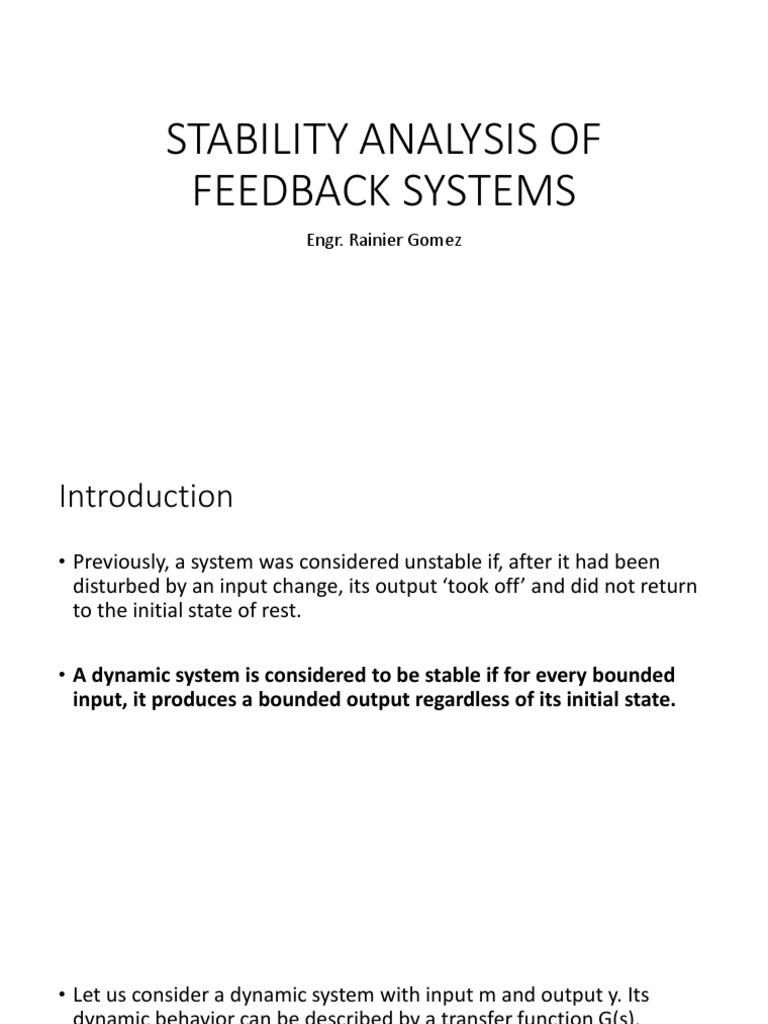 STABILITY ANALYSIS OF FEEDBACK SYSTEMS.pdf Control Theory