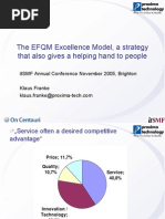 Presentation EFQM Excellence Model & RADAR Scoring System