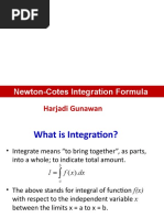 Newton-Cotes Integration Formula: Harjadi Gunawan