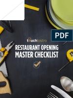 TouchBistro Restaurant Pre Opening Checklist