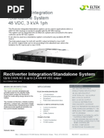 Datasheet Rectiverter Integration Standalone 48 VDC 3kVA 1ph