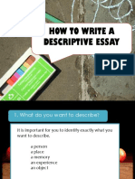 How To Write A Descriptive Essay