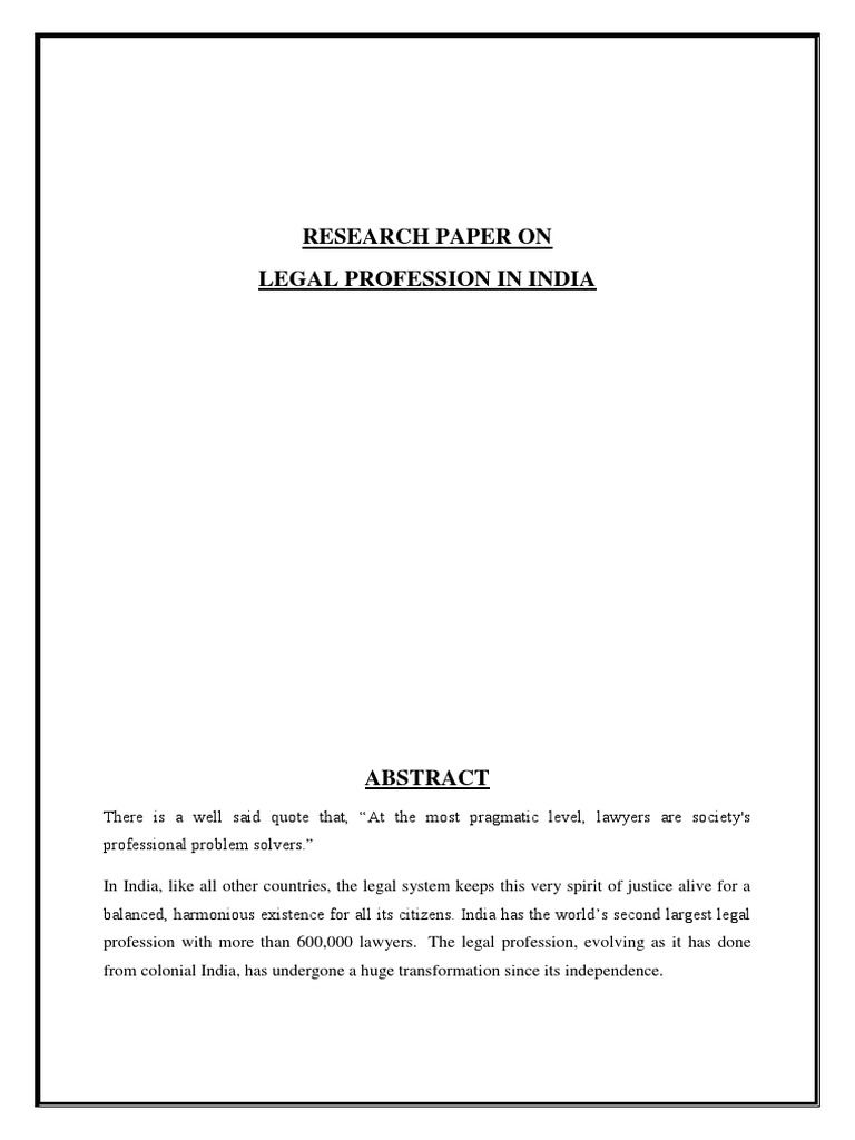 Legal Profession in India | PDF | Advocate | Barrister