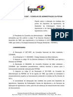 Resolução #009-2007 - Ad Referendum - DOE de 24.10.2007