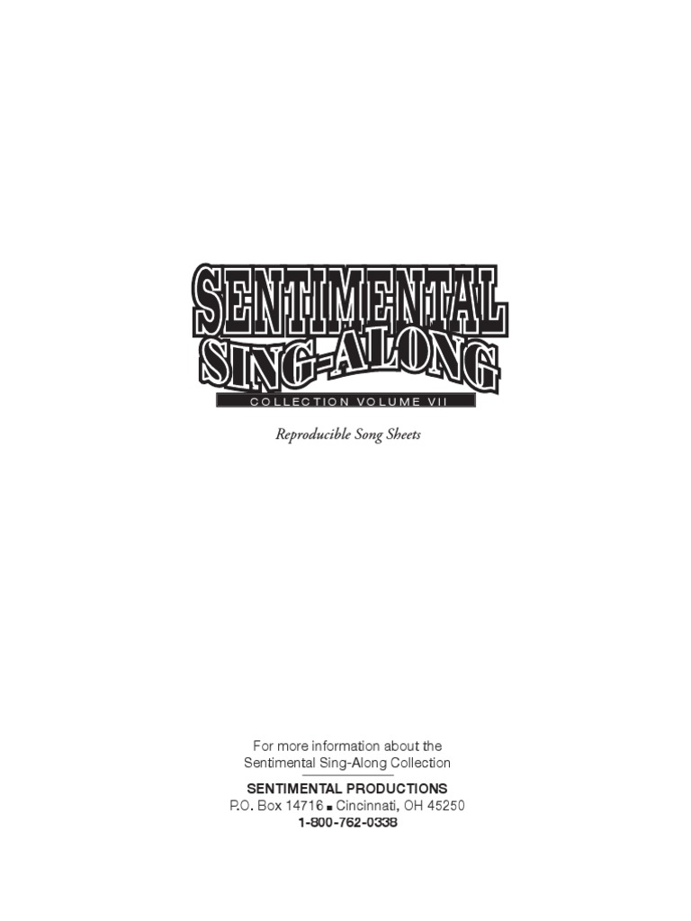 Sentimental Sing-Along Lyrics Collection | PDF | Entertainment (General ...
