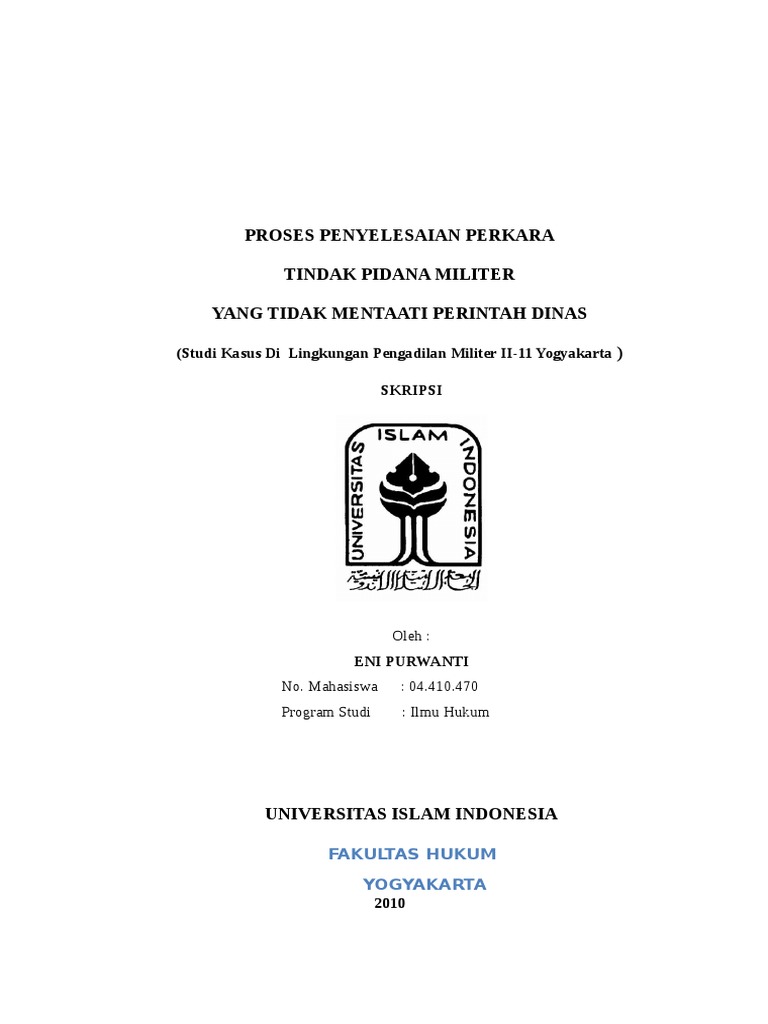 Skripsi Fakultas Hukum Uii Pejuang Skripsi