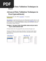 Advanced Data Validation Techniques in Excel