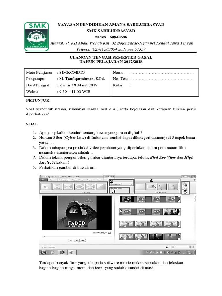 Soal Uts Genap Simkomdig Kelas X