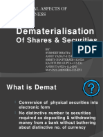 Dematerialisation: of Shares & Securities