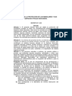 Normas para La Protección de Los Manglares y Sus Espacios Vitales Asociados