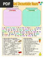 Countable and Uncountable Nouns Exercises