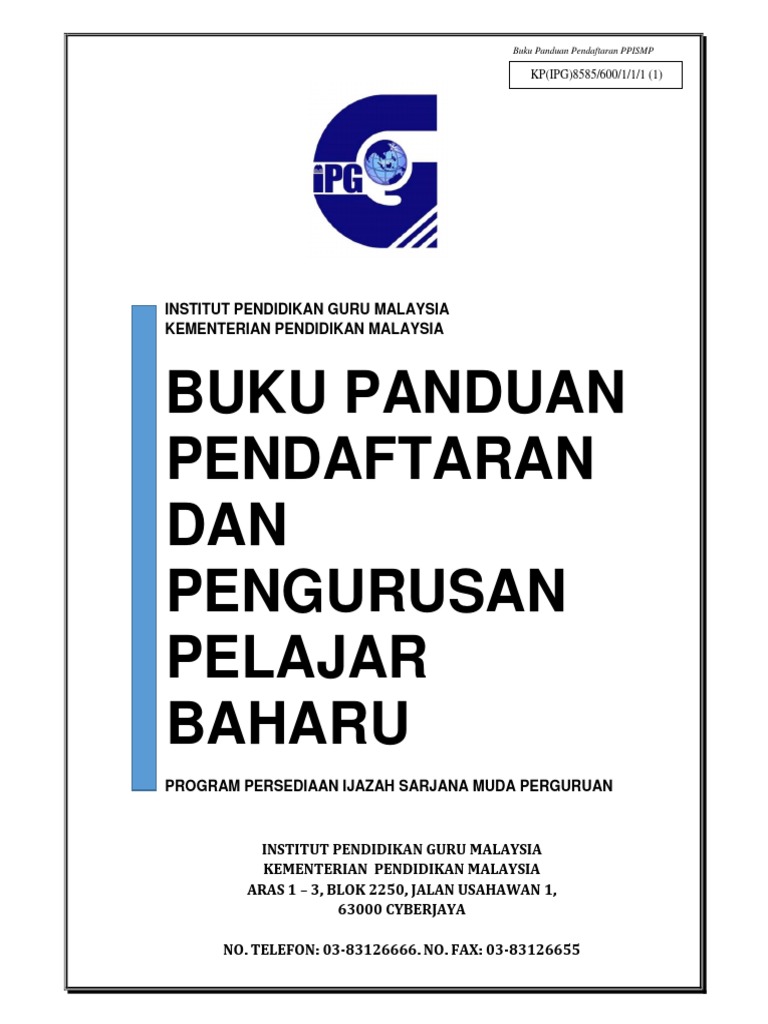 Buku Panduan Pismp Ipg