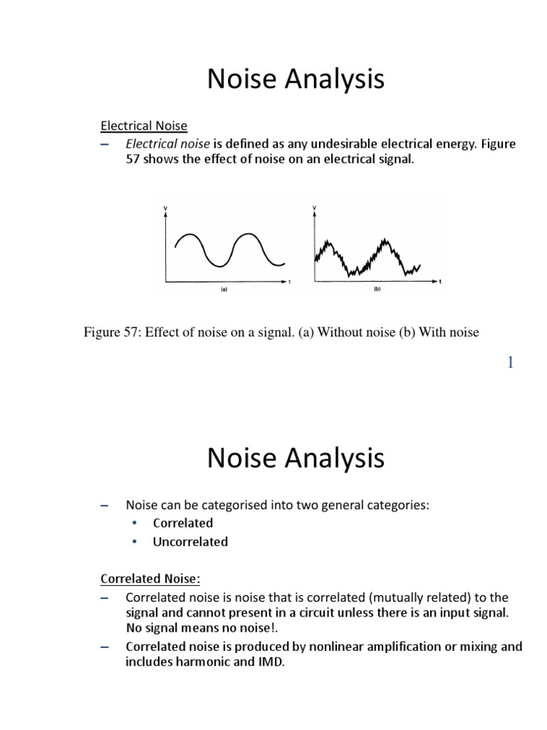 Correlated vs Uncorrelated Noise Analysis | PDF | Signal To Noise Ratio ...