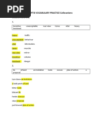 Vocabulary Practice Collocations