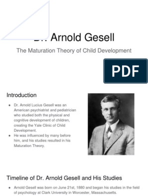 arnold gesell maturation