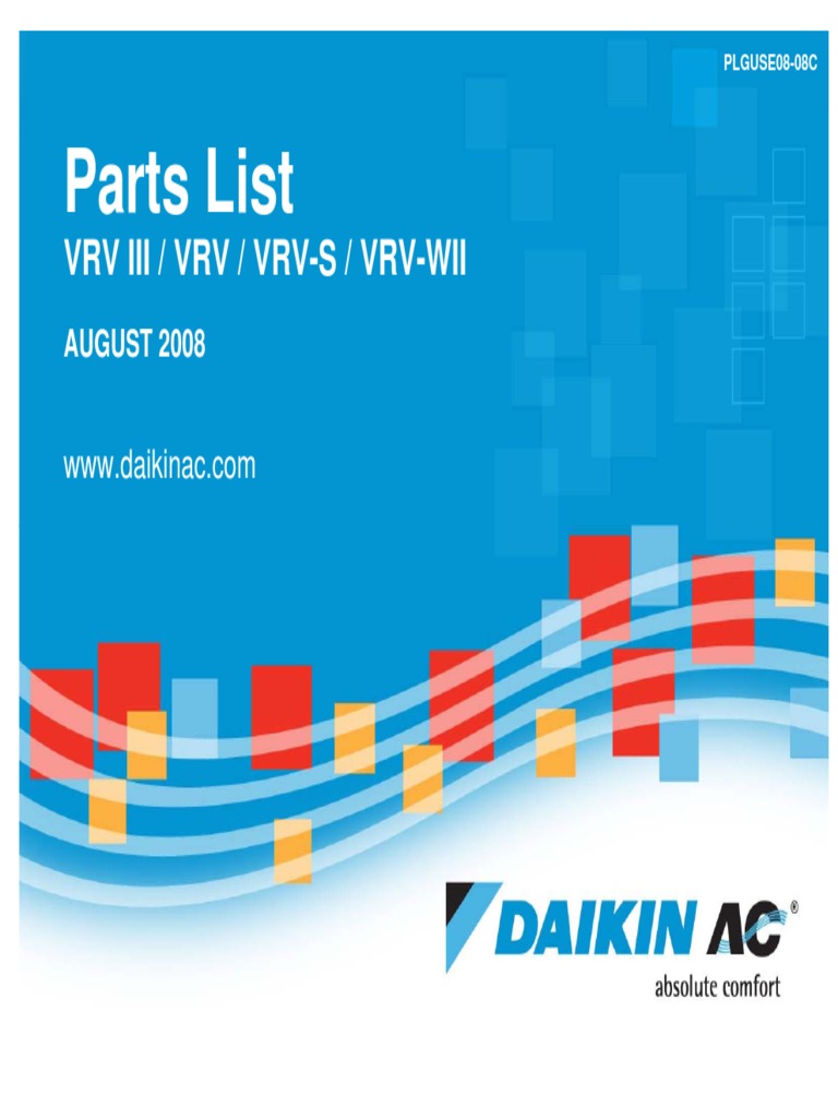 Daikin VRV Parts Catalog Overview | PDF | Pipe (Fluid Conveyance ...
