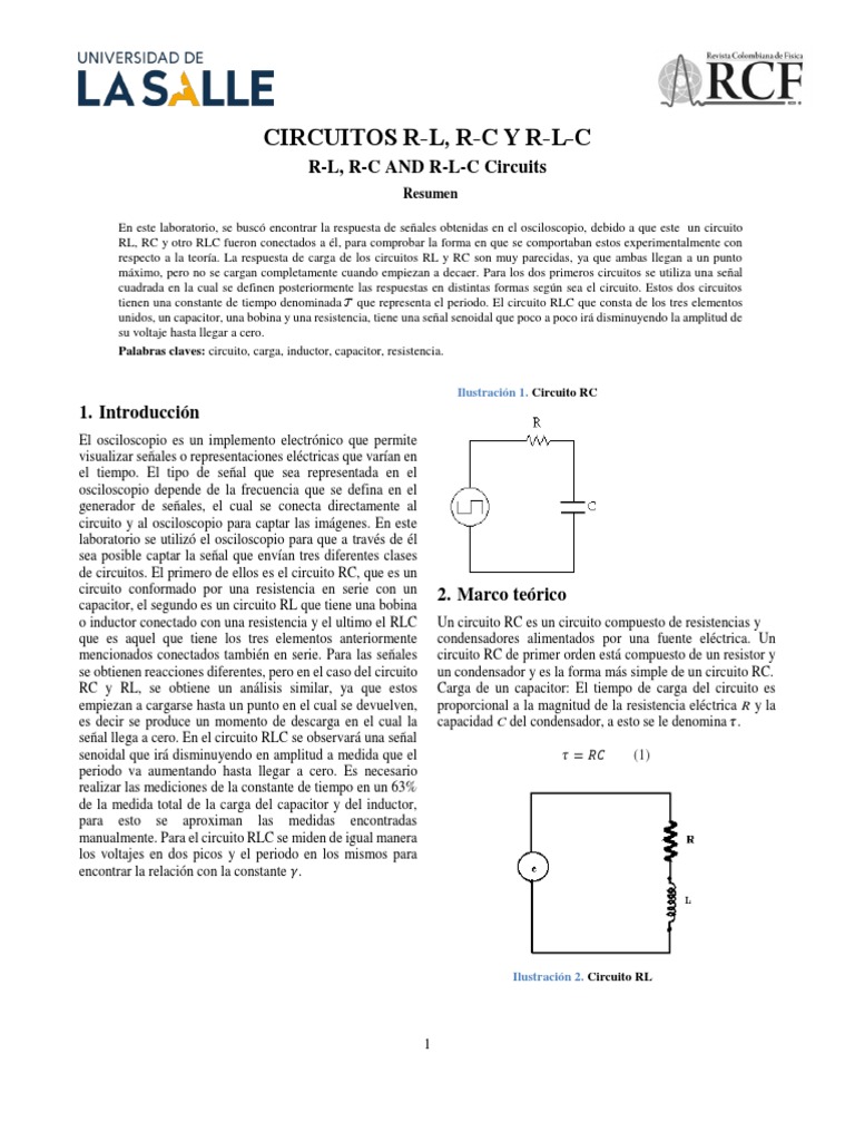 Circuitos RL RLC RC 3 | Descargar gratis PDF | Inductor | Condensador