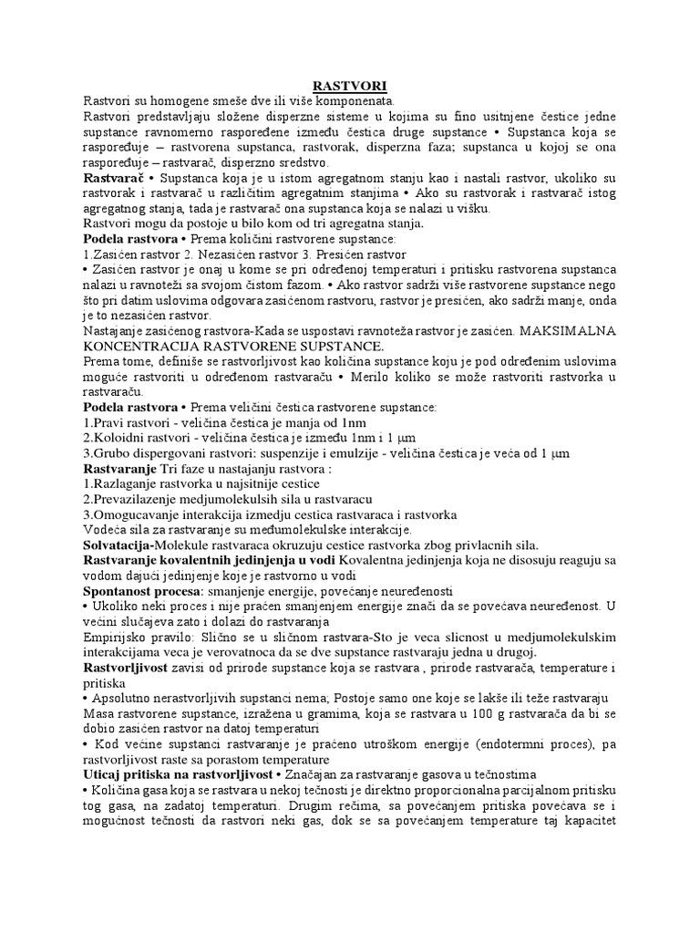 Rastvori | PDF