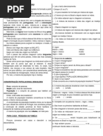 A formação do povo  brasileiro - texto^J tarefa e perguntas