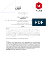 Informe laboratorio de fisica II Lineas Equipotenciales; Andres Gomez, Universidad de Cartagena 