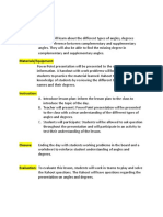 Lesson Plan - Angles and Degrees 1