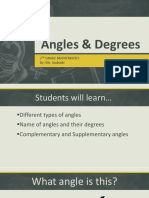 Angles Degrees 1