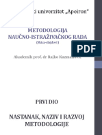 Medotologija Naucno-Istrazivackog Rada FINAL
