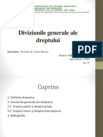 Mihăilă Larisa Elena - Diviziunile Generale Ale Dreptului (CEPA, 301)