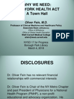 Why We Need: New York Health Act A Town Hall: Oliver Fein, M.D