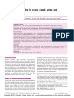 Norepinephrine in Septic Shock: When and How Much?: Review