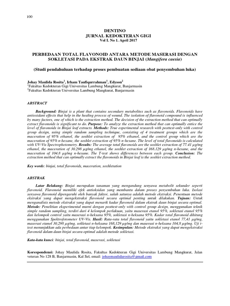 Total Flavonoid Extraction Methods PDF Nature