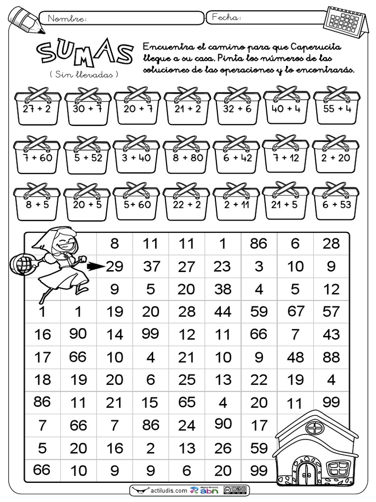 Sumas 2 Sumandos Sin Llevar 01 PDF | PDF