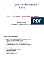 Vectors and the Geometry of Space in 3D