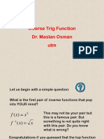 Inverse Trig Function Dr. Maslan Osman Utm