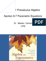 MAT 171 Precalculus Algebra Section 9-7 Parametric Equations