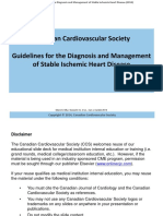 Canadian Cardiovascular Society Guidelines For The Diagnosis and Management of Stable Ischemic Heart Disease