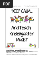 "Keep Calm : NJMEA Elementary Music Session Thursday, February 19, 2015