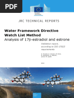 Water Framework Directive Watch List Method: Analysis of 17 - Estradiol and Estrone in Water