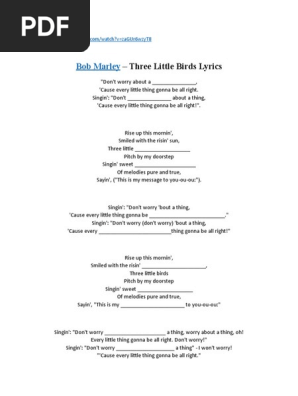 Cancion Three Little Birds Pdf British Pop Songs British Songs